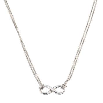 Pre Owned Tiffany & Co. Infinity Silver Double Strand Pendant Necklace 