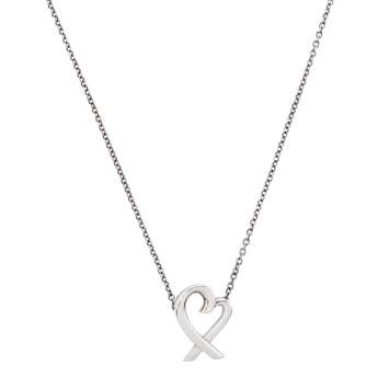 Pre Owned Tiffany & Co. Sterling Silver Paloma Picasso Loving Heart Necklace