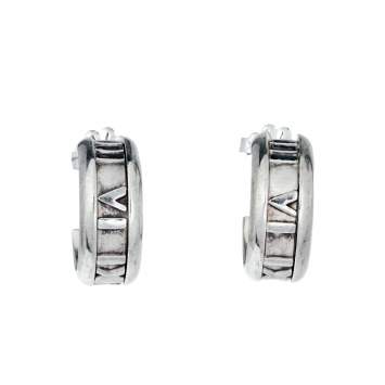 Pre Owned Tiffany & Co. Atlas Sterling Silver Hoop Earrings