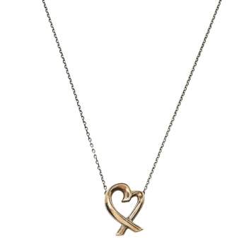 Pre Owned Tiffany & Co. Sterling Silver Paloma Picasso Loving Heart Pendant Necklace