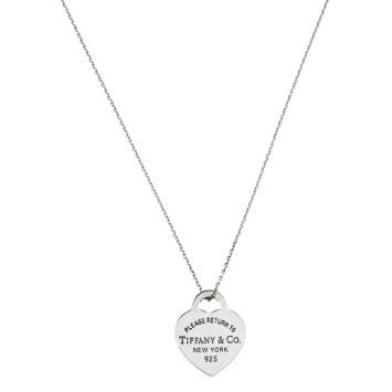 Pre Owned Tiffany & Co. Return To Tiffany Heart Tag Silver Pendant Necklace