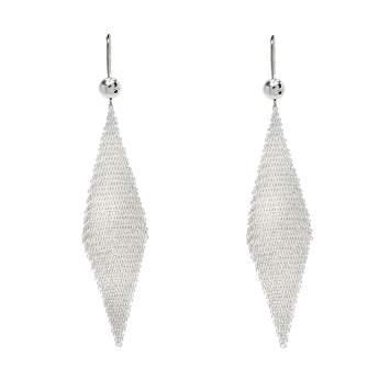 Pre Owned Tiffany &  Co. Sterling Silver Elsa Peretti Mesh Earrings