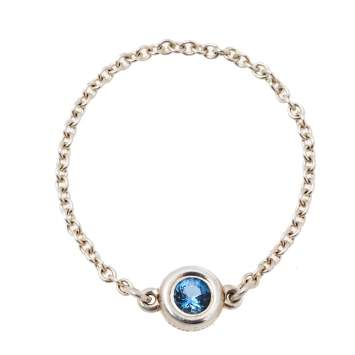 Pre Owned Tiffany & Co. Sterling Silver Elsa Peretti Color By The Yard Ring