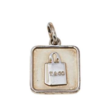 Pre Owned Tiffany & Co. Sterling Silver Lexicon Bag Charm Pendant 