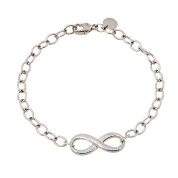 Pre Owned Tiffany & Co. Sterling Silver Infinity Bracelet