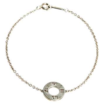 Pre Owned Tiffany & Co. Atlas Pierced Sterling Silver Bracelet 