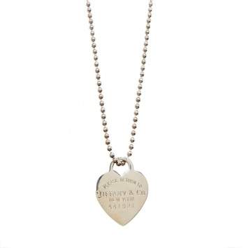 Pre Owned Tiffany & Co. Return To Tiffany Heart Tag Silver Pendant Necklace