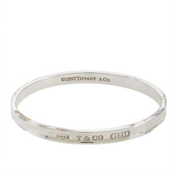 Pre Owned Tiffany & Co. 1837 Silver Bangle Bracelet