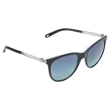 Pre Owned Tiffany & Co. Black / Blue Gradient TF4139 Cat Eye Sunglasses