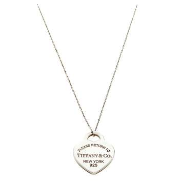 Pre Owned Tiffany & Co. Return To Tiffany Sterling Silver Heart Tag Pendant Necklace