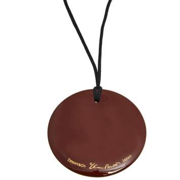 Pre Owned Tiffany & Co. Elsa Peretti Burgundy Lacquer Pendant