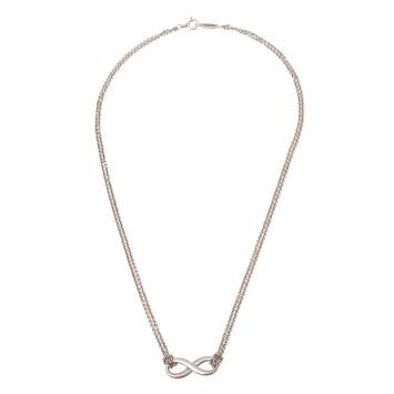 Pre Owned Tiffany & Co. Sterling Silver Infinity Pendant Necklace