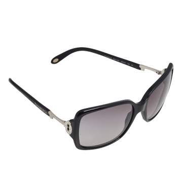 Pre Owned Tiffany & Co. Black/ Grey Gradient TF4043 Studded Key Square Sunglasses