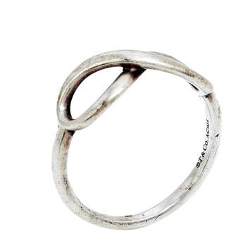 Pre Owned Tiffany & Co. Infinity Silver Ring Size 53