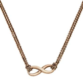 Pre Owned Tiffany & Co. Sterling Silver Infinity Pendant Necklace