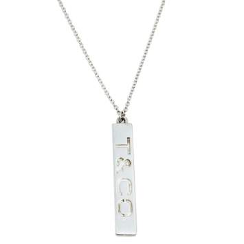 Pre Owned Tiffany & Co. Sterling Silver Vertical Bar Pendant Necklace