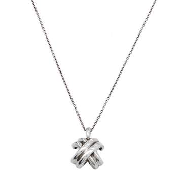 Pre Owned Tiffany & Co. Signature X Silver Pendant Necklace