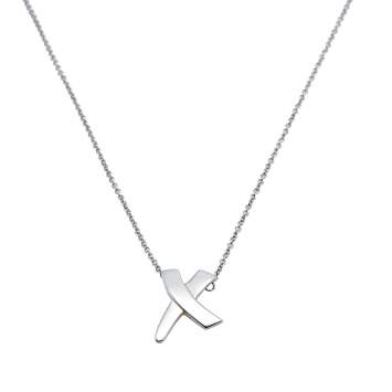 Pre Owned Tiffany & Co. Paloma Picasso Letter X Silver Chain Necklace