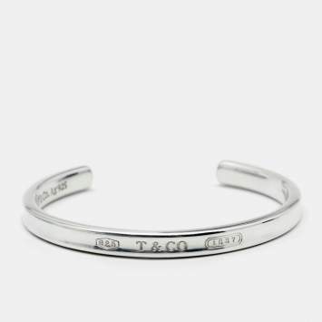 Pre Owned Tiffany & Co. Tiffany 1837 Sterling Silver Open Cuff Bracelet