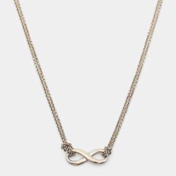 Pre Owned Tiffany & Co. Infinity Sterling Silver Necklace