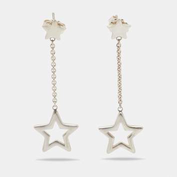 Pre Owned Tiffany & Co. Star Sterling Silver Drop Earrings