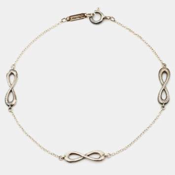 Pre Owned Tiffany & Co. Sterling Silver Infinity Bracelet