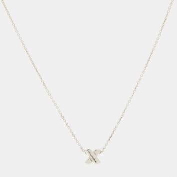 Pre Owned Tiffany & Co. X Sterling Silver Pendant Necklace