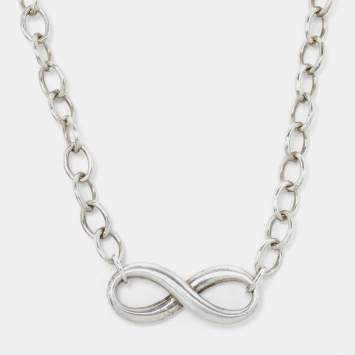 Pre Owned  Tiffany & Co. Sterling Silver Infinity Pendant Necklace