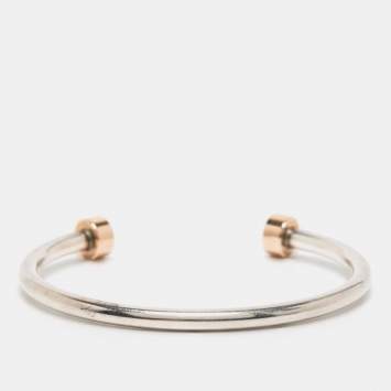 مملوكة مسبقًا Tiffany & Co. Please Return to Tiffany & Co. Circle Edge Rubedo Sterling Siver Open Cuff Bracelet