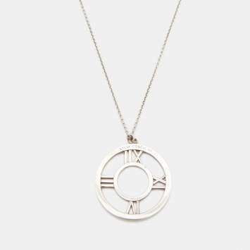 Pre Owned Tiffany & Co. Sterling Silver Atlas Open Pendant Necklace