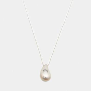 Pre Owned Tiffany & Co. Elsa Peretti Tear Drop Pendant Silver Chain Necklace