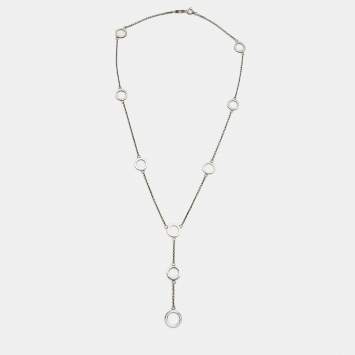 Pre Owned Tiffany & Co. Circles Sterling Silver Station Necklace