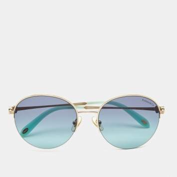 Pre Owned Tiffany & Co. Blue Gradient Round Sunglasses