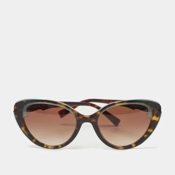 Pre Owned Tiffany & Co. Havana/Brown Gradient TF4163 Paper Flowers Cat-Eye Sunglasses