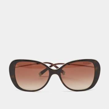 Pre Owned Tiffany & Co. Havana Blue/Brown Gradient TF4156 Butterfly Sunglasses