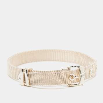 Pre Owned Tiffany & Co. Somerset Sterling Silver Narrow Buckle Wrap Bracelet