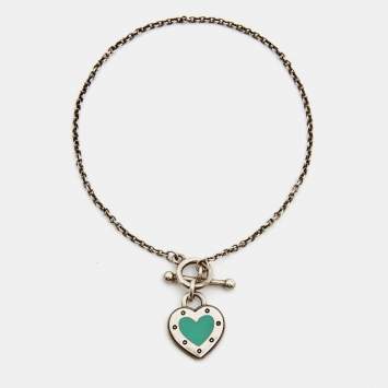 Pre Owned Tiffany & Co. Return To Tiffany Enamel Sterling Silver Bracelet