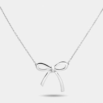 Pre Owned Tiffany & Co. Bow Sterling Silver Necklace