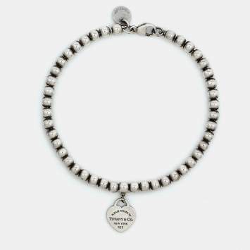 Pre Owned Tiffany & Co. Return to Tiffany Sterling Silver Beads Bracelet