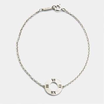 Pre Owned Tiffany & Co. Atlas Pierced Sterling Silver Bracelet