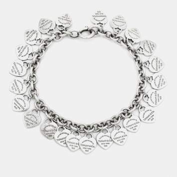Pre Owned Tiffany & Co. Return To Tiffany Sterling Silver Charm Bracelet