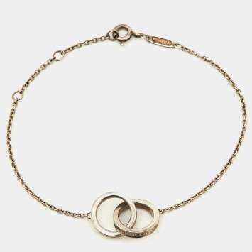 Pre Owned Tiffany & Co. 1837 Interlocking Circles Silver Chain Link Bracelet