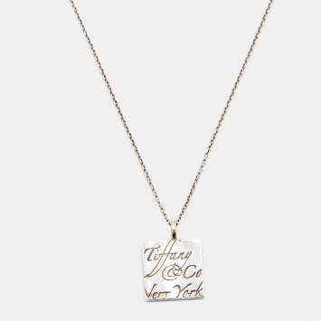 Pre Owned Tiffany & Co. Tiffany Notes Sterling Silver Pendant Necklace