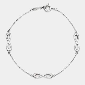 Pre Owned Tiffany & Co. Infinity Endless Sterling Silver Bracelet
