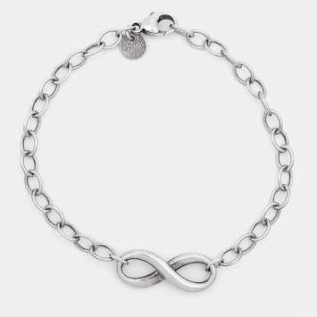 Pre Owned Tiffany & Co. Infinity Sterling Silver Bracelet 