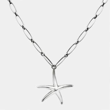 Pre Owned Tiffany & Co.  Starfish Sterling Silver Pendant Necklace