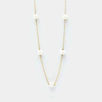 Pre Owned Tiffany & Co. 18K Yellow Gold and Pearl Elsa Peretti Pearls by the Yard Station Necklace