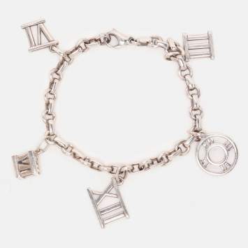 Pre Owned Tiffany & Co. Sterling Silver Atlas Charms Bracelet