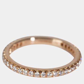 Pre Owned Tiffany & Co. 18K Rose Gold and Diamond Soleste Band Ring EU 50
