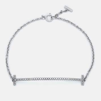 Tiffany & Co. T Smile Diamonds 18k White Gold Bracelet
